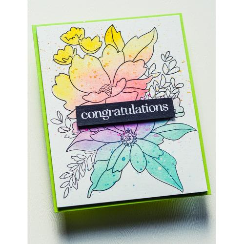 Memory Box 88618 Breezy Bouquet Stencil Set