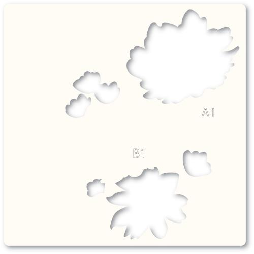 Memory Box 88618 Breezy Bouquet Stencil Set