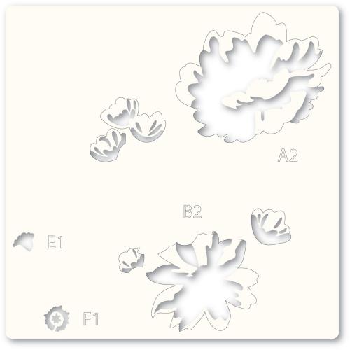 Memory Box 88618 Breezy Bouquet Stencil Set