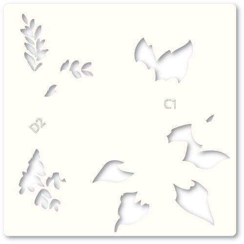 Memory Box 88618 Breezy Bouquet Stencil Set