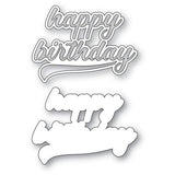 Poppy Stamps 2668 Happy Birthday Streamer Script craft die