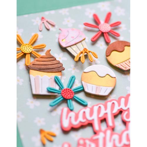 Poppy Stamps 2668 Happy Birthday Streamer Script craft die