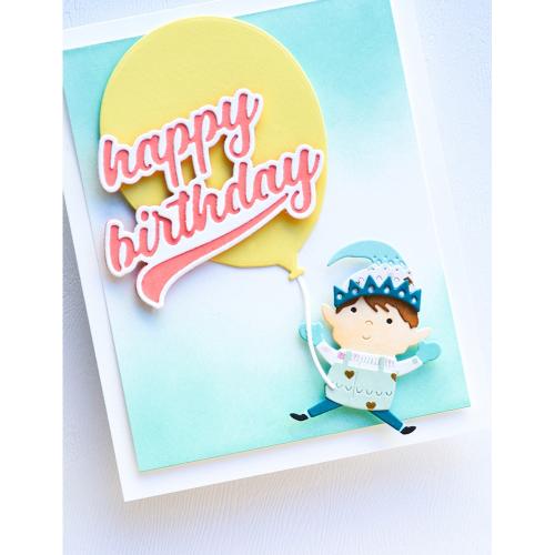 Poppy Stamps 2668 Happy Birthday Streamer Script craft die