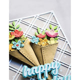 Poppy Stamps 2668 Happy Birthday Streamer Script craft die