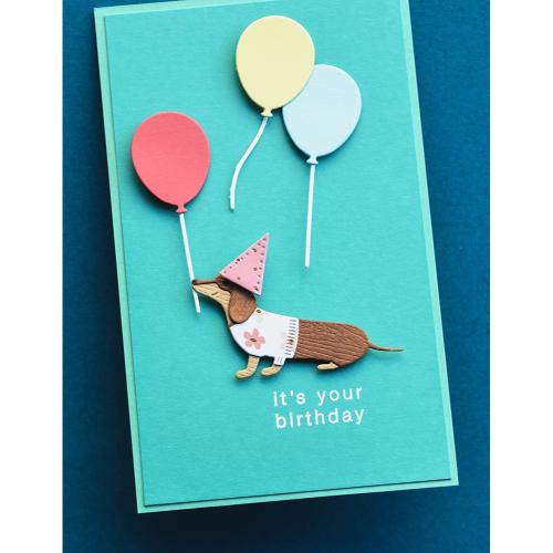 Poppy Stamps 2672 Brilliant Birthday Balloons craft die