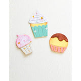 Poppy Stamps 2678 Frosted Cupcake Trio craft die