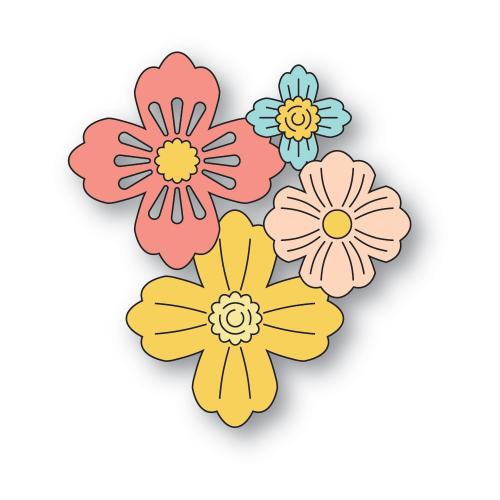 Poppy Stamps 2679 Fabulous Florals craft die