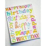 Memory Box 94857 Happy Birthday Background Plate craft die