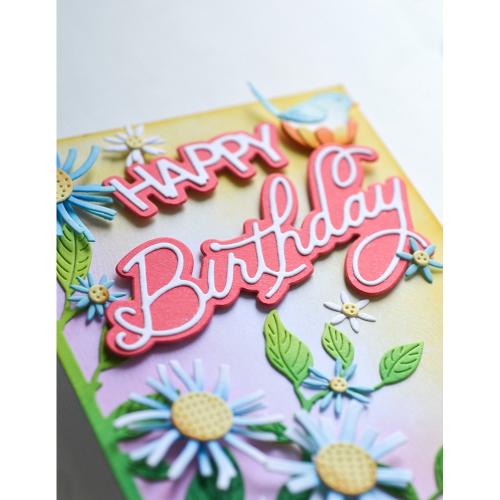 Memory Box 94866 Happy Birthday Celebration Script craft die