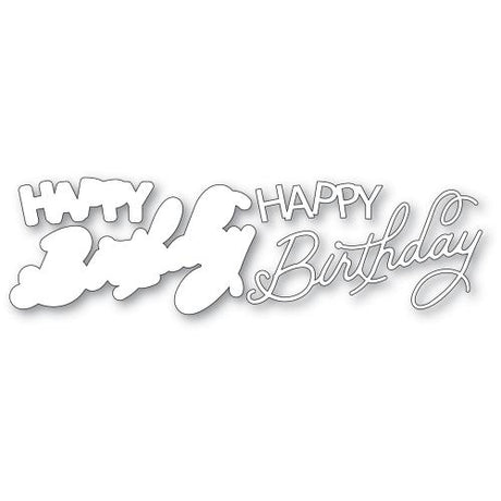 Memory Box 94866 Happy Birthday Celebration Script craft die