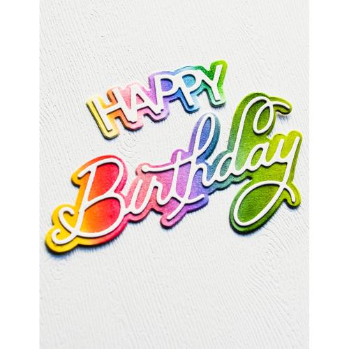 Memory Box 94866 Happy Birthday Celebration Script craft die