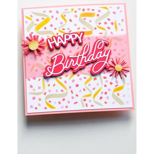 Memory Box 94866 Happy Birthday Celebration Script craft die