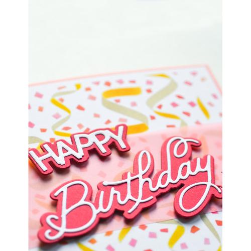 Memory Box 94866 Happy Birthday Celebration Script craft die