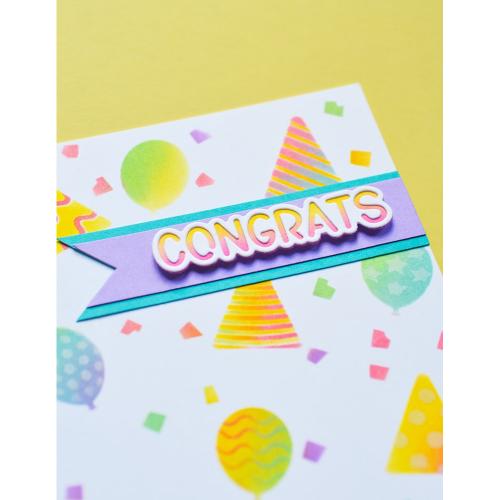 Memory Box 94869 Congrats Marker Script craft die