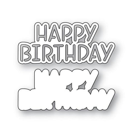 Memory Box 94870 Happy Birthday Marker Script craft die