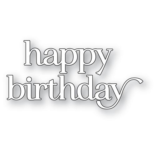 Memory Box 94871 Happy Birthday Chic Script craft die