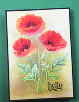 Memory box 88621 – Playful Poppies Stencil Set