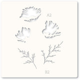 Memory box 88621 – Playful Poppies Stencil Set