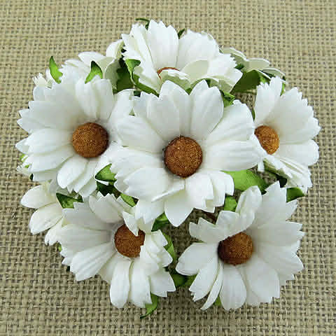 ATK 50 Mulberry Paper Chrysanthemums White 45mm