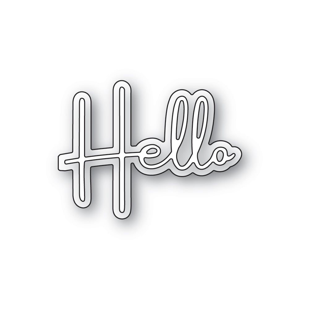 Memory Box 94781 Hello Breezy Script craft die 