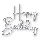 Memory Box 94782 Happy Birthday Breezy Script craft die 