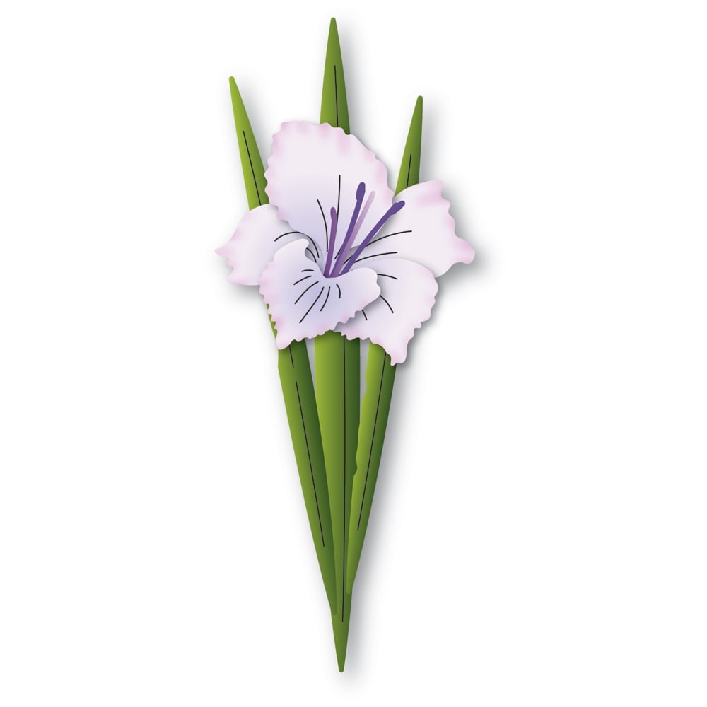 Memory Box 94795 Gladiola Blossom and Leaves craft die