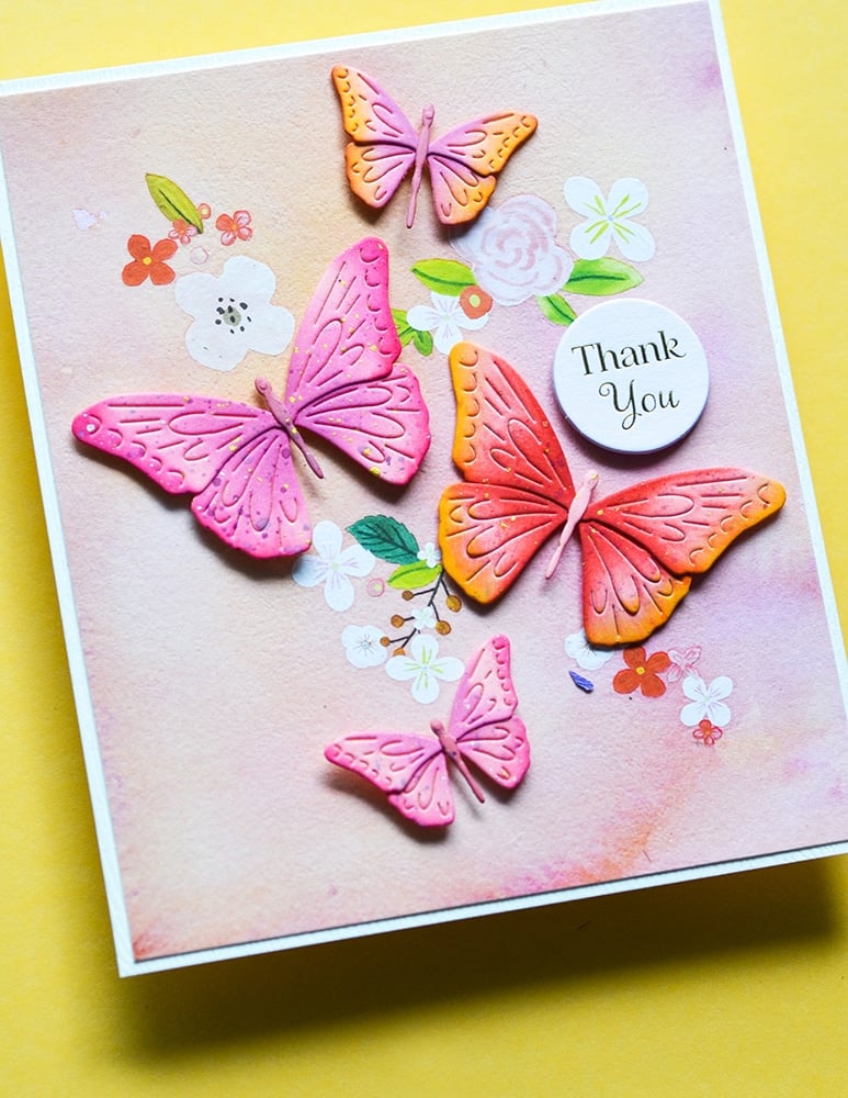 Memory Box 94836 Silver Moon Butterflies craft die 