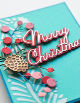 Memory Box 94839 Merry Christmas Debut Script craft die