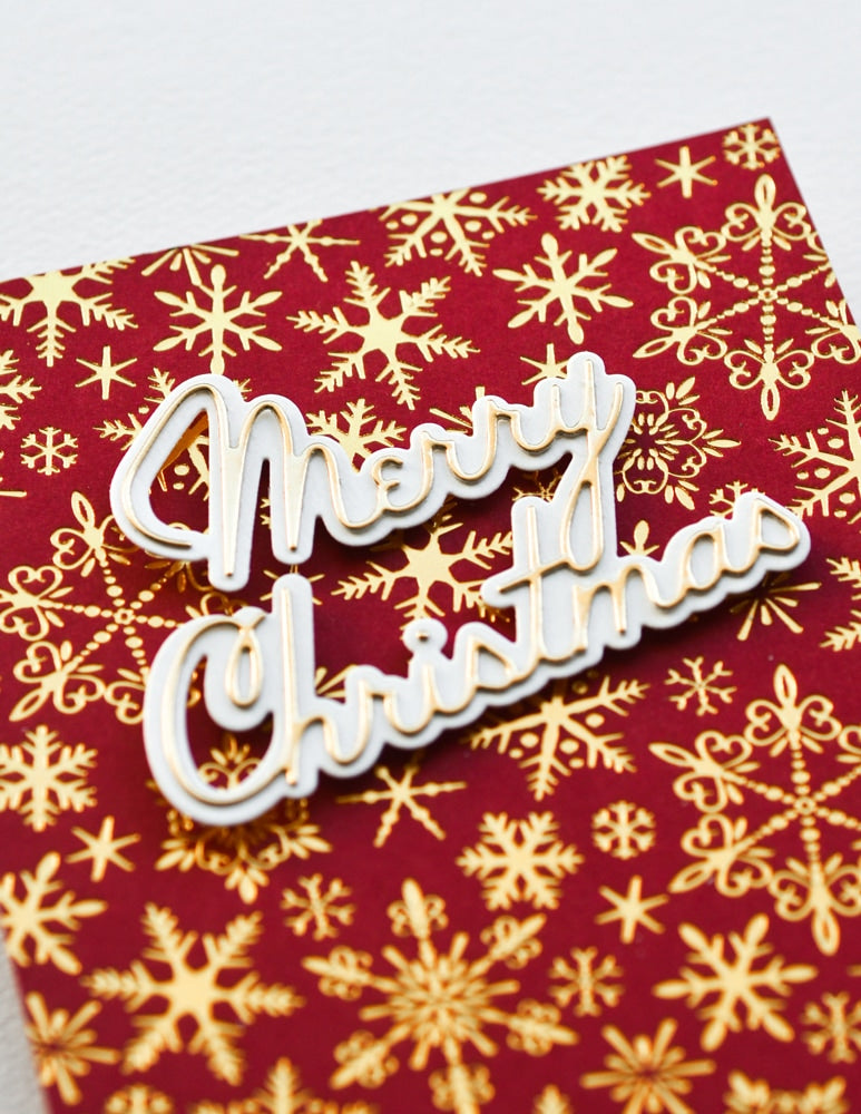 Memory Box 94839 Merry Christmas Debut Script craft die