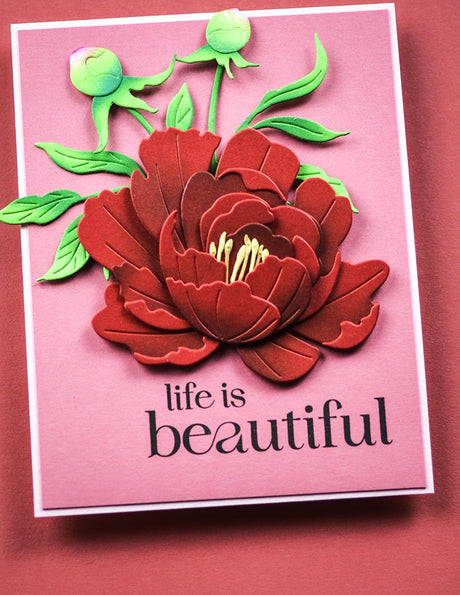 Memory Box 94873 Refined Peony Bloom craft die