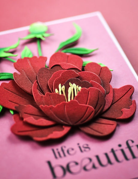 Memory Box 94873 Refined Peony Bloom craft die