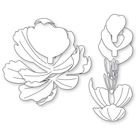 Memory Box 94873 Refined Peony Bloom craft die