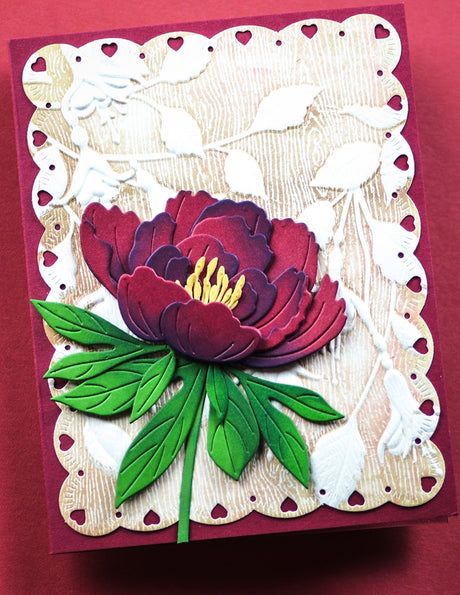 Memory Box 94878 Elegant Peony Blossom craft die