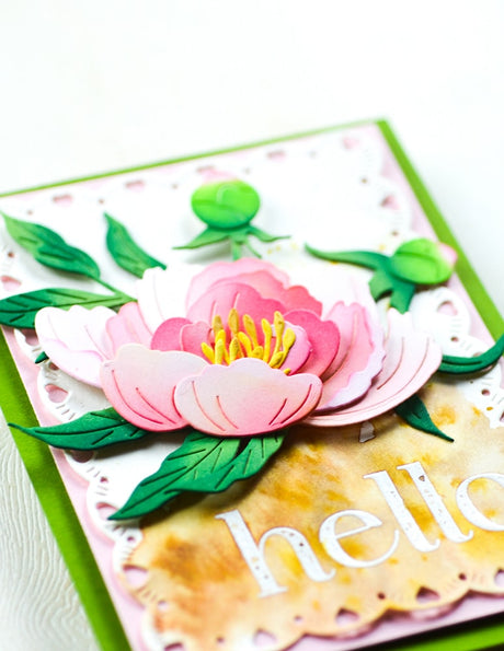 Memory Box 94878 Elegant Peony Blossom craft die