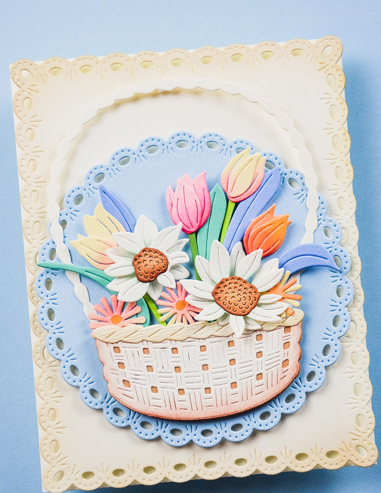 Memory box 94888 – Flower Basket Bouquet Craft Die