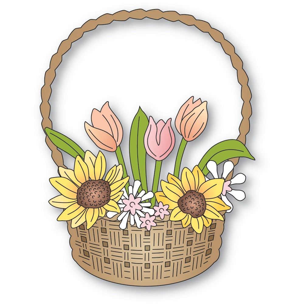 Memory box 94888 – Flower Basket Bouquet Craft Die