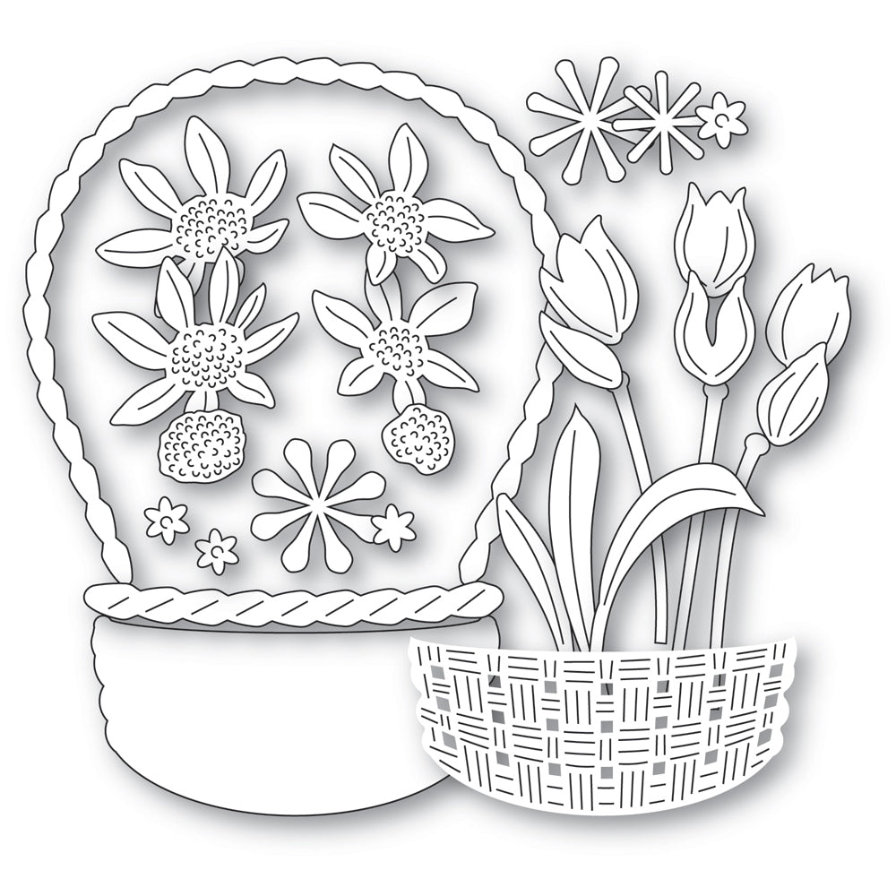 Memory box 94888 – Flower Basket Bouquet Craft Die
