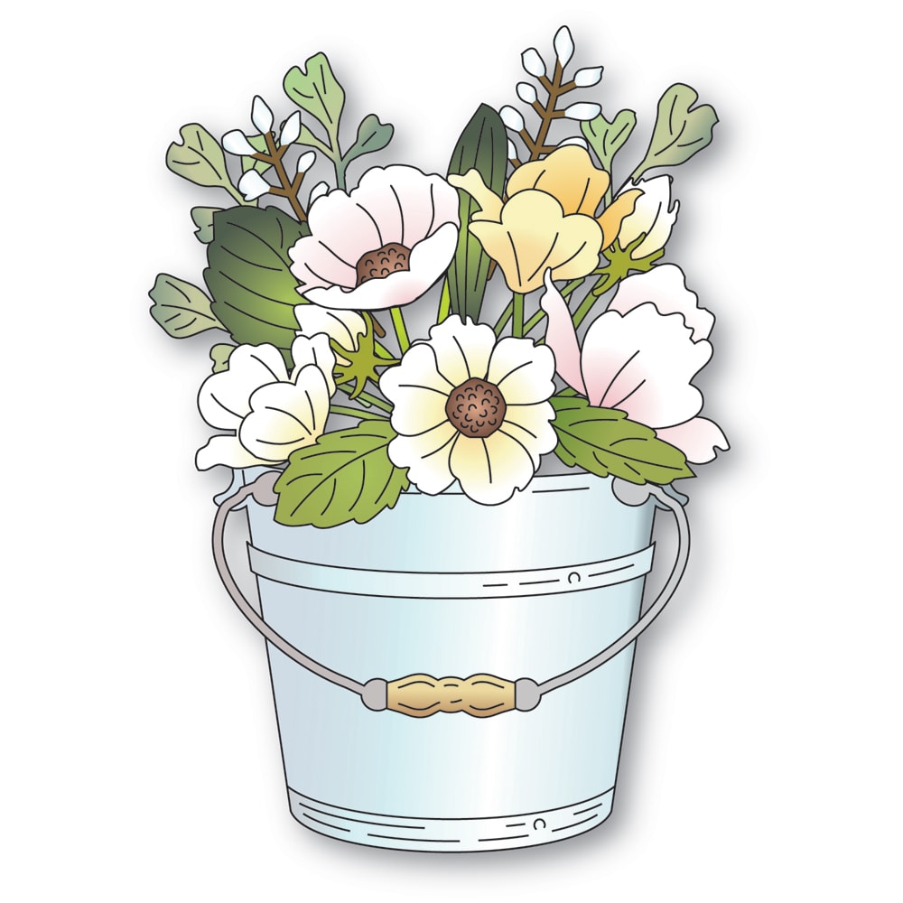 Memory Box 94889 Garden Pail Bouquet craft die