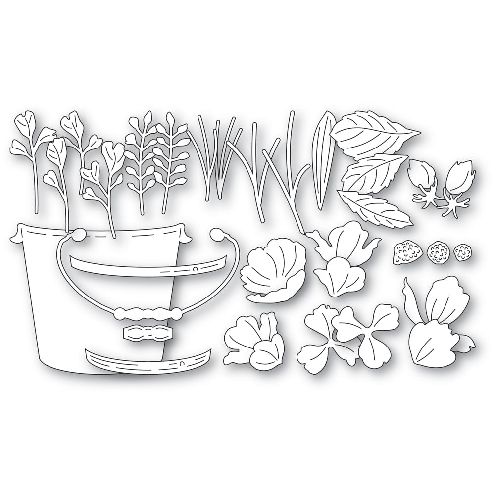 Memory Box 94889 Garden Pail Bouquet craft die
