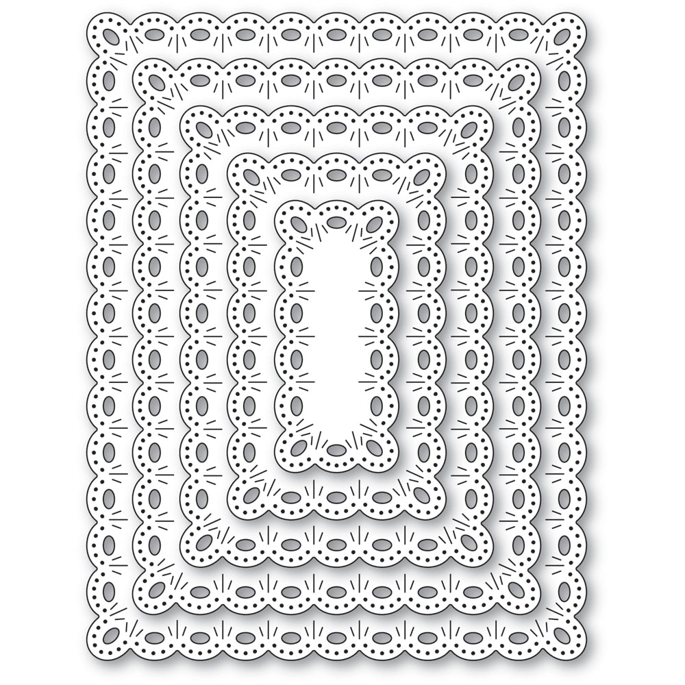 Memory box 94904 – Oval Eyelet Rectangle Frames Craft Die
