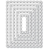 Memory box 94904 – Oval Eyelet Rectangle Frames Craft Die