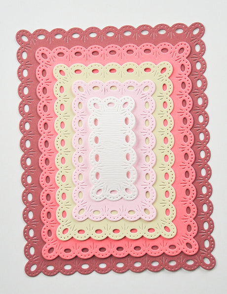 Memory box 94904 – Oval Eyelet Rectangle Frames Craft Die