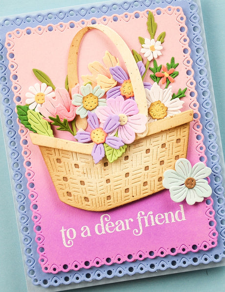 Memory Box Woven Flower Basket craft die 94941