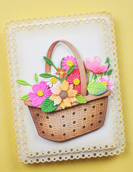 Memory Box Woven Flower Basket craft die 94941