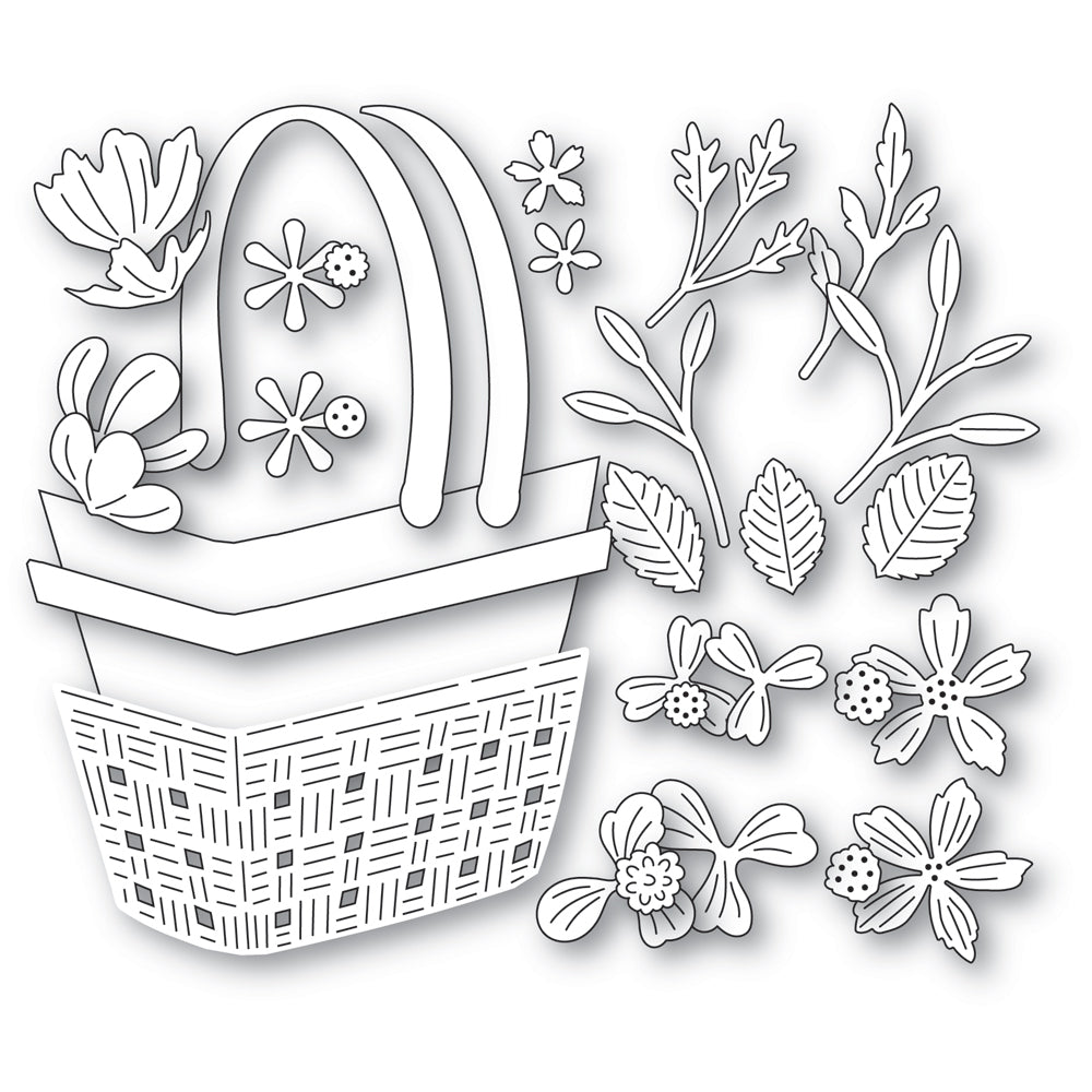 Memory Box Woven Flower Basket craft die 94941