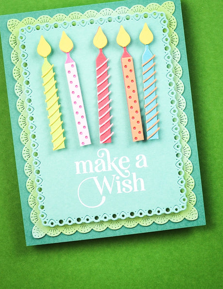 Memory Box Birthday Greetings clear stamp and die set