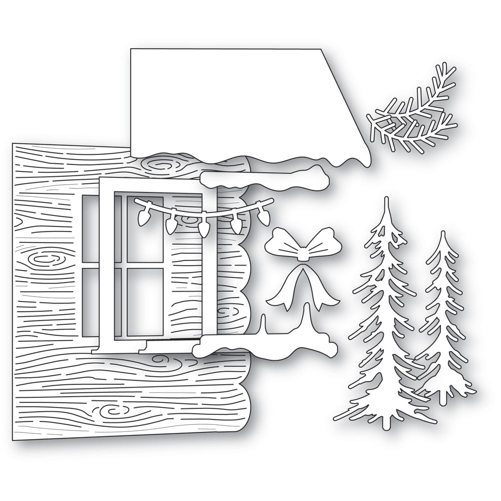 Memory Box Log Cabin Scene Craft Die - 94986