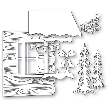 Memory Box Log Cabin Scene Craft Die - 94986