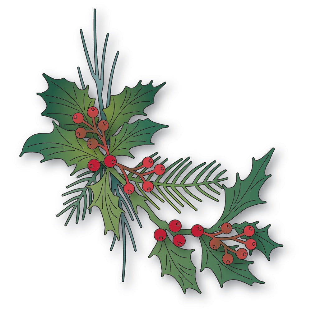 Memory Box Evergreen Holly Bundle Craft Die - 94988