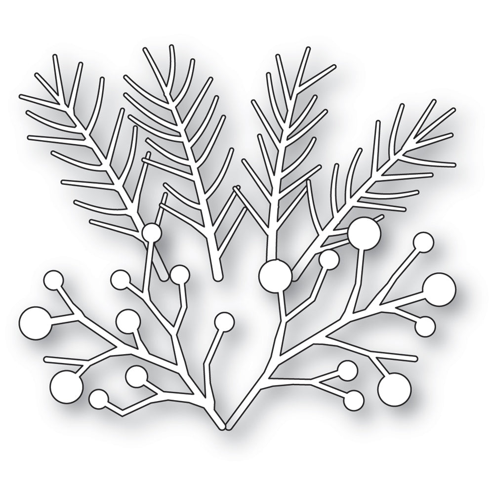 Memory Box Pine and Berries Sprigs Craft Die - 94995